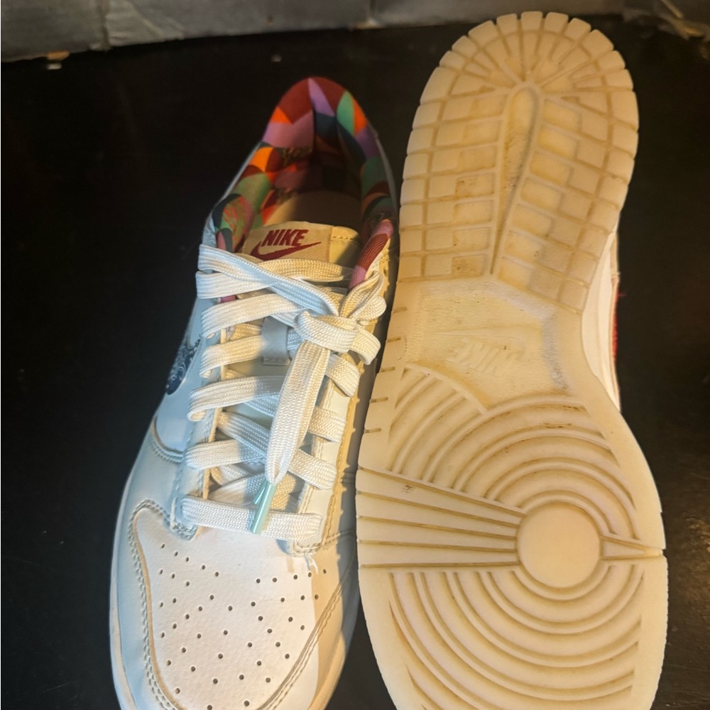 Nike Kids White Multicolor Sneakers size 7 - Picture 5 of 6
